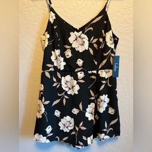 NWT Lulus black floral romper